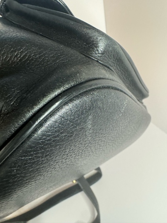 #291 MCM Black Leather Studded Backpack
